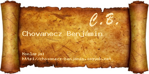 Chovanecz Benjámin névjegykártya